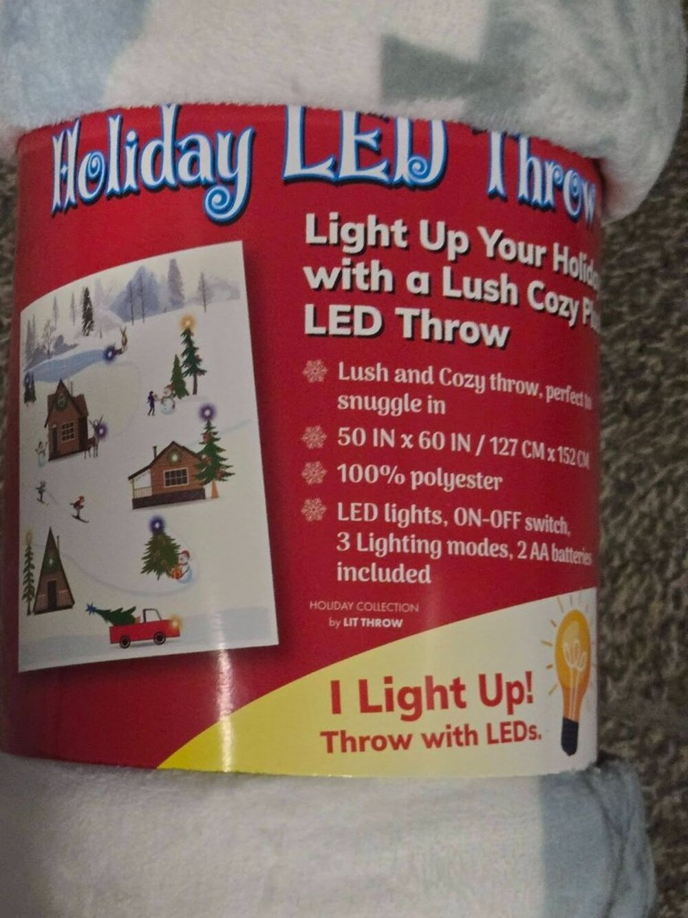Light up electric blanket